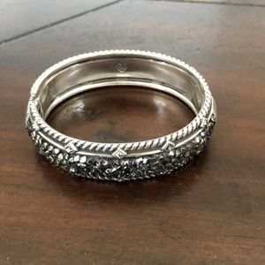 Brighton silver tone hinged bracelet